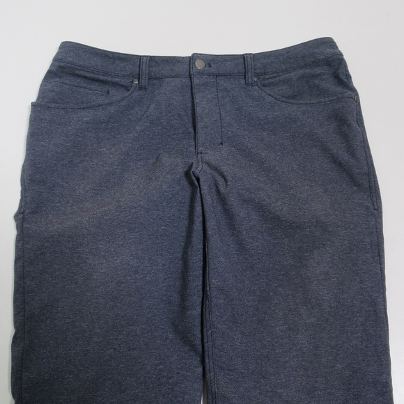 Lululemon Men's ABC Pant Slim *Tech Canvas 33" Heathered Deep Navy Size 34 - Picture 2 of 12